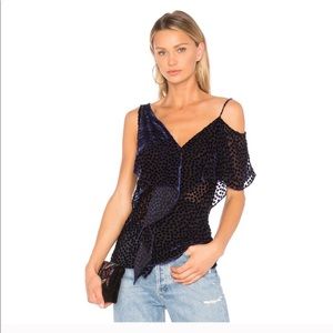 NWT Diane Von Furstenburg Front Ruffle Top